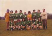 Laura Ashley women's football team, with Olive middle of the back row, 1970s.